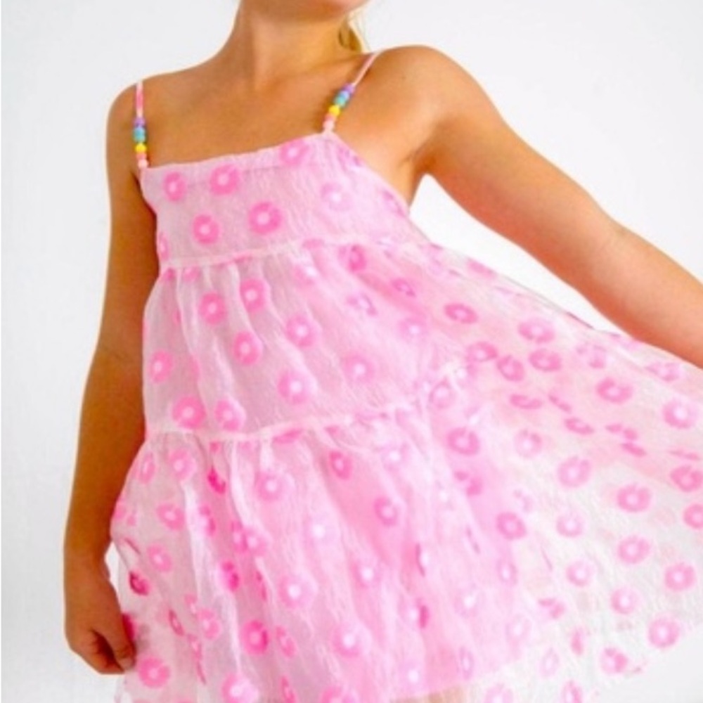 Lola + The Boys Pink Floral Kids Dress